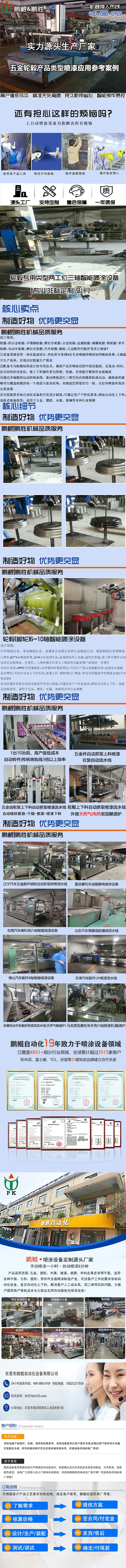 轮毅专用类型两工位三轴智能喷涂设备