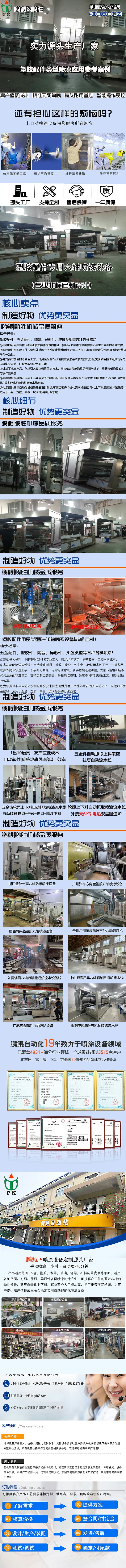 塑胶配件专用六轴喷漆设备