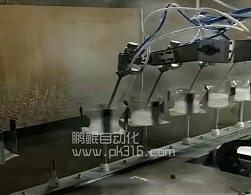 玻璃灯罩内壁环线定枪喷涂流水线