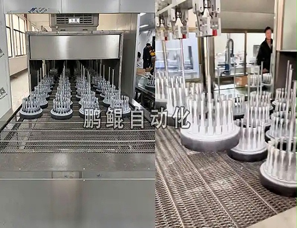 笔杆刷三涂三烤抓取喷漆流水线