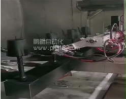 水壶渐变色6轴喷漆设备