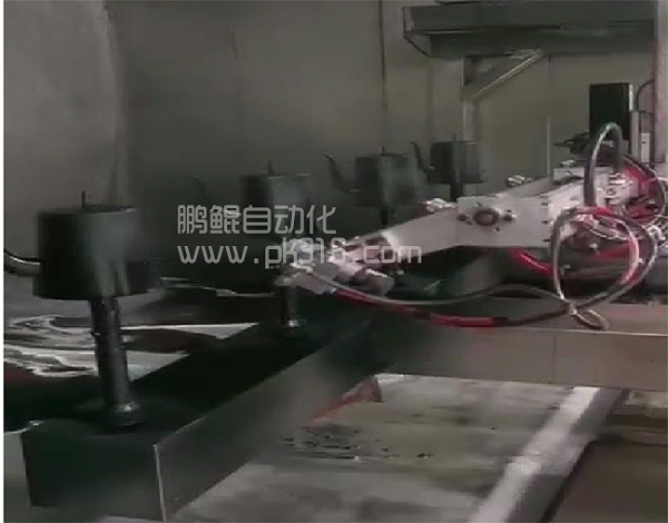 水壶渐变色6轴喷漆设备