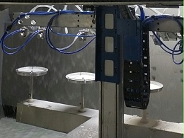 东莞搪瓷铸铁珐琅锅4枪六轴喷漆设备