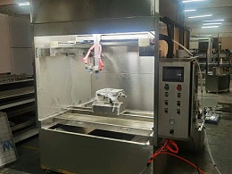 陶瓷片类型三轴喷柜一体喷釉设备