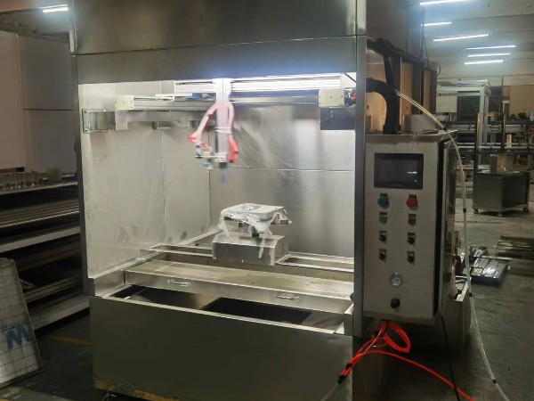 陶瓷片类型三轴喷柜一体喷釉设备