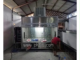 箱包制品六轴地轨喷漆流水线