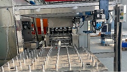 五金泵齿轮全自动喷砂喷涂烘烤一体化生产线