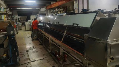 钢条自动卷料喷烤流水线