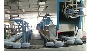 钢板搪瓷灶具炉架锅具六轴喷釉设备