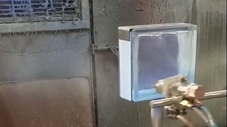 方形玻璃砖渐变色6轴喷漆机