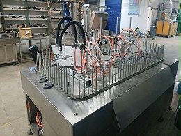 化妆品瓶盖喷胶流水线