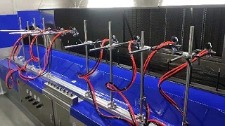 汽车配件UV固化135米隧道炉喷漆流水线