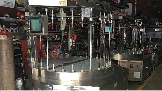 沙发脚6等分转盘式喷漆设备