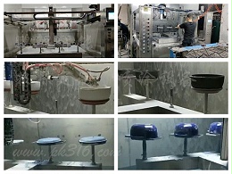 各种家电炉架锅具八轴联动喷釉设备