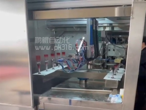 塑胶配件双盘往复喷柜一体设备