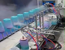 吨吨桶渐变色地轨喷漆流水线