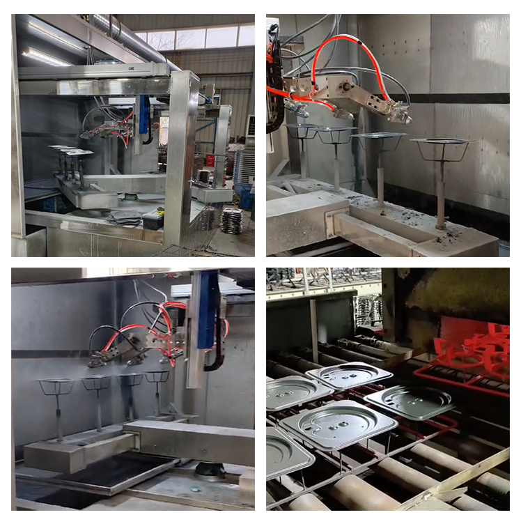 搪瓷珐琅锅具炉架茶壶陶瓷八轴喷釉设备