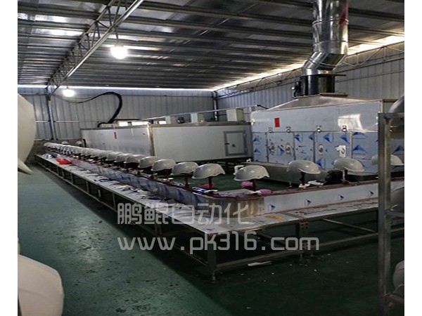 头盔四枪六轴喷烤一体流水线