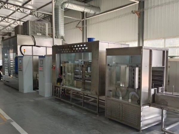 花盆自动擦色追踪喷漆流水线