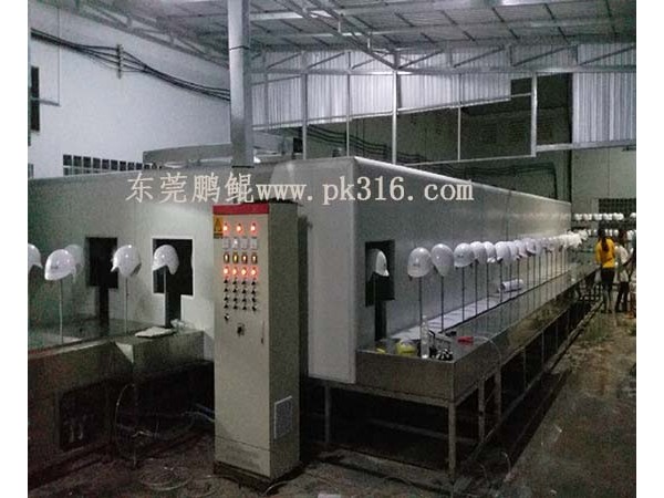 出口<i style='color:red'>柬埔寨头盔喷涂流水线</i>已正式投产!