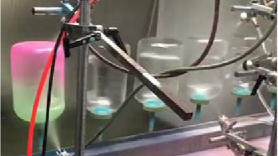 吨吨桶渐变色地轨喷漆流水线