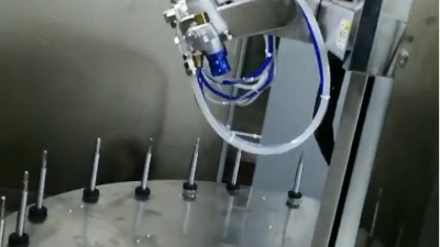 灯饰内外壁六等分二十四位转盘喷漆机