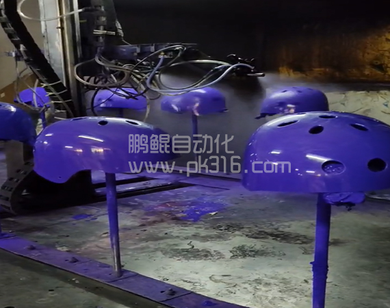 头盔小型环形喷漆线