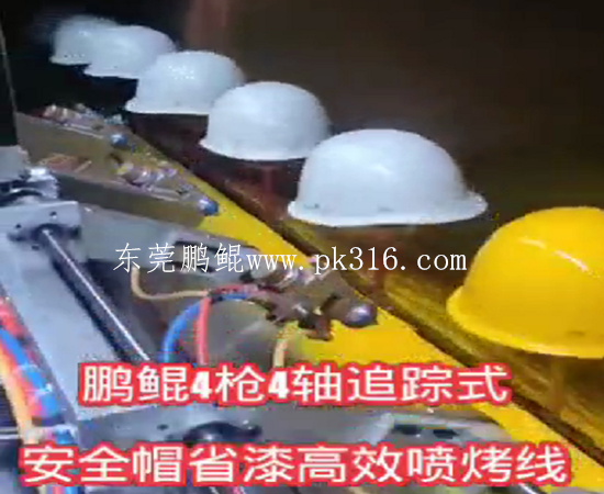 头盔喷漆流水线