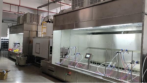 海绵球材质自动喷烤流水线