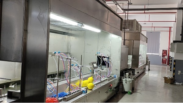 海绵球材质自动喷烤流水线