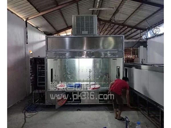 箱包制品六轴地轨喷漆流水线