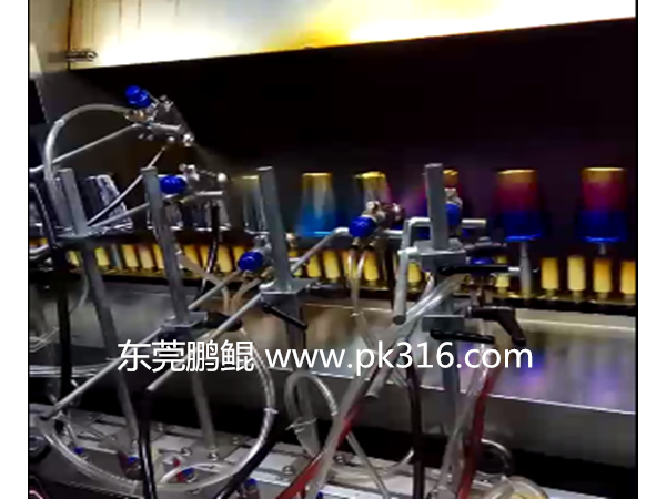 渐变色玻璃瓶自动喷涂线