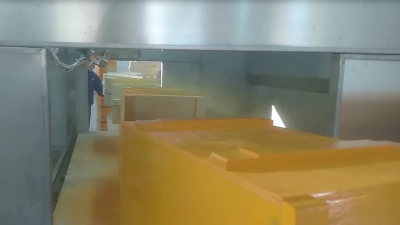 木箱六轴地轨喷烤流水线