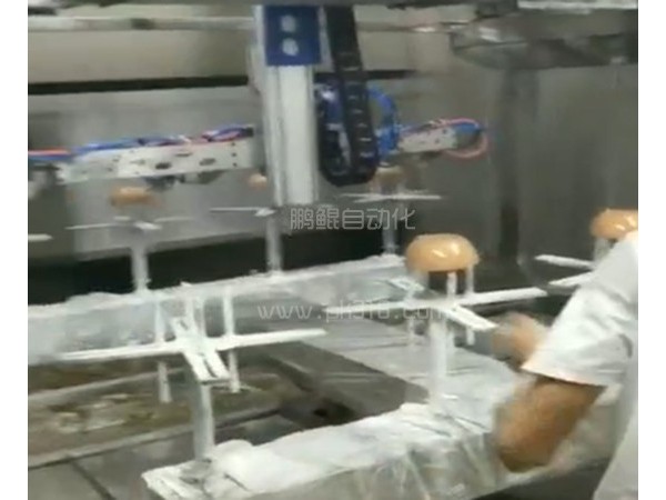 钟表框四枪六轴喷烤流水线