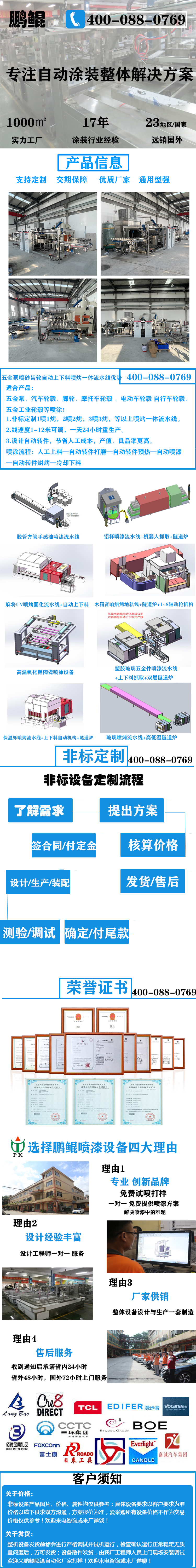 五金泵喷砂齿轮自动上下料喷烤一体流水线
